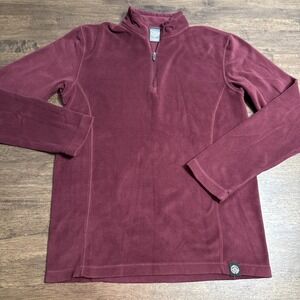 REI CO-OP Fleece Woman's‎ Small 1/4 Zip Long Sleeve Pullover Burgandy